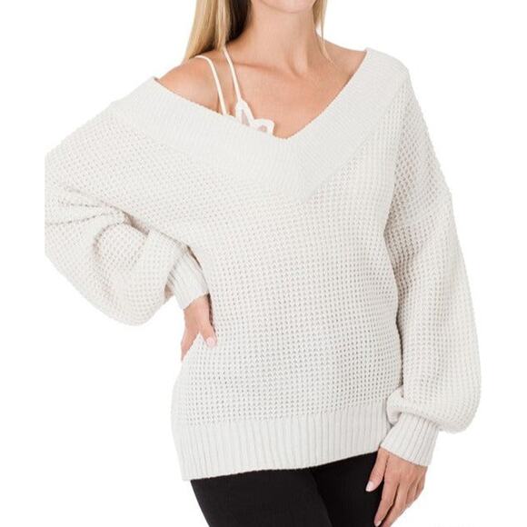 Snowy Dreams V-Neck Sweater - Picture 1 of 1